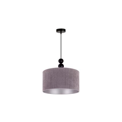 Duolla - Κρεμαστό φωτιστικό οροφής LYON 1xE27/15W/230V διάμετρος 40 cm γκρι