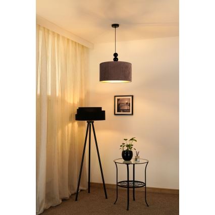 Duolla - Κρεμαστό φωτιστικό οροφής LYON 1xE27/15W/230V διάμετρος 40 cm καφέ