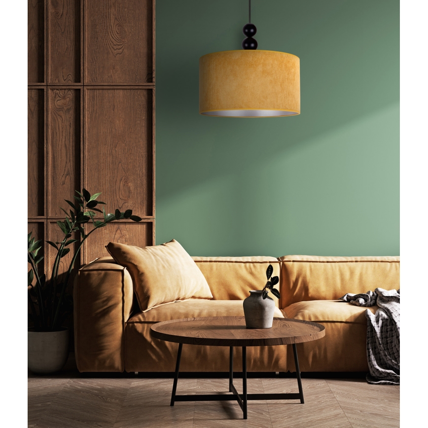 Duolla - Κρεμαστό φωτιστικό οροφής LYON 1xE27/15W/230V διάμετρος 40 cm κίτρινο