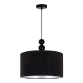 Duolla - Κρεμαστό φωτιστικό οροφής LYON 1xE27/15W/230V διάμετρος 40 cm μαύρο