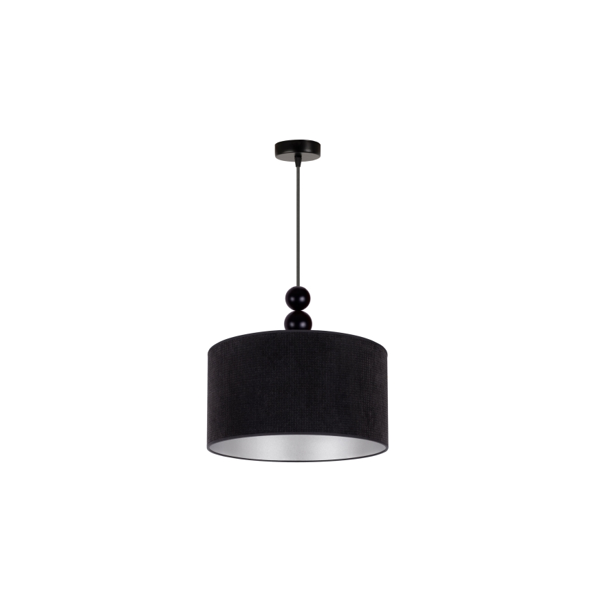 Duolla - Κρεμαστό φωτιστικό οροφής LYON 1xE27/15W/230V διάμετρος 40 cm μαύρο