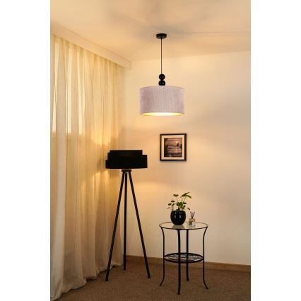Duolla - Κρεμαστό φωτιστικό οροφής LYON 1xE27/15W/230V διάμετρος 40 cm μπεζ