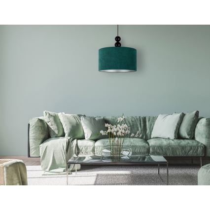 Duolla - Κρεμαστό φωτιστικό οροφής LYON 1xE27/15W/230V διάμετρος 40 cm πράσινο