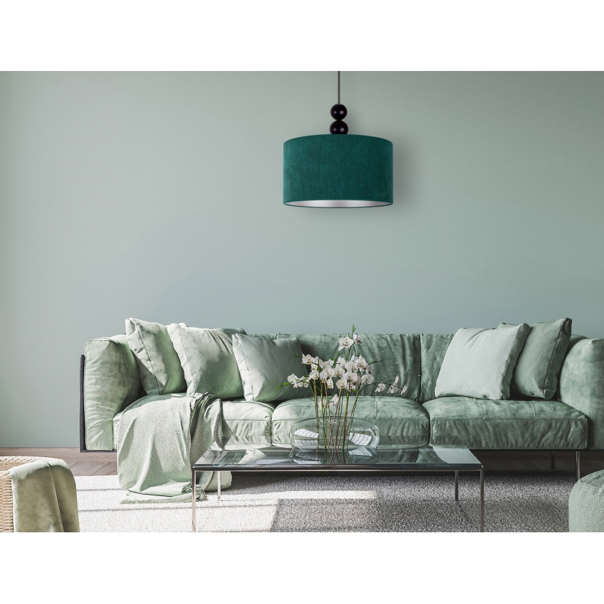 Duolla - Κρεμαστό φωτιστικό οροφής LYON 1xE27/15W/230V διάμετρος 40 cm πράσινο