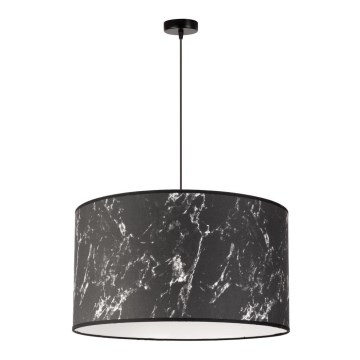 Duolla - Κρεμαστό φωτιστικό οροφής MARBLE 1xE27/40W/230V διάμετρος 45 cm μαύρο/λευκό