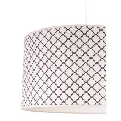Duolla - Κρεμαστό φωτιστικό οροφής MAROKO 1xE27/40W/230V διάμετρος 45 cm λευκό/μαύρο