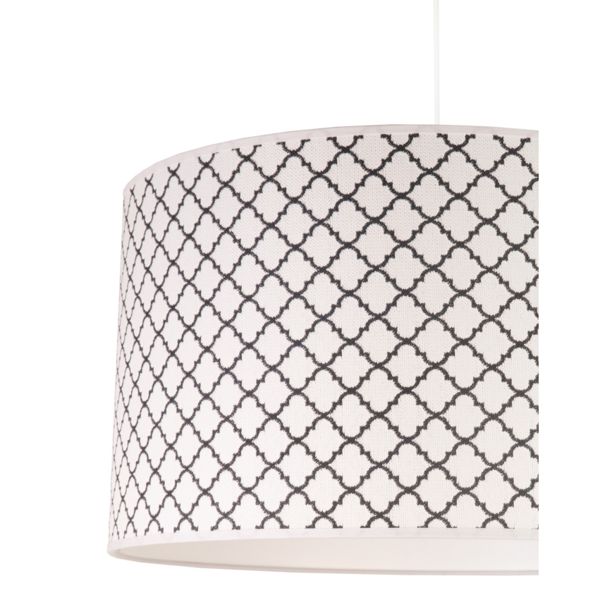 Duolla - Κρεμαστό φωτιστικό οροφής MAROKO 1xE27/40W/230V διάμετρος 45 cm λευκό/μαύρο