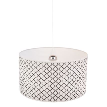 Duolla - Κρεμαστό φωτιστικό οροφής MAROKO 1xE27/40W/230V διάμετρος 45 cm λευκό/μαύρο