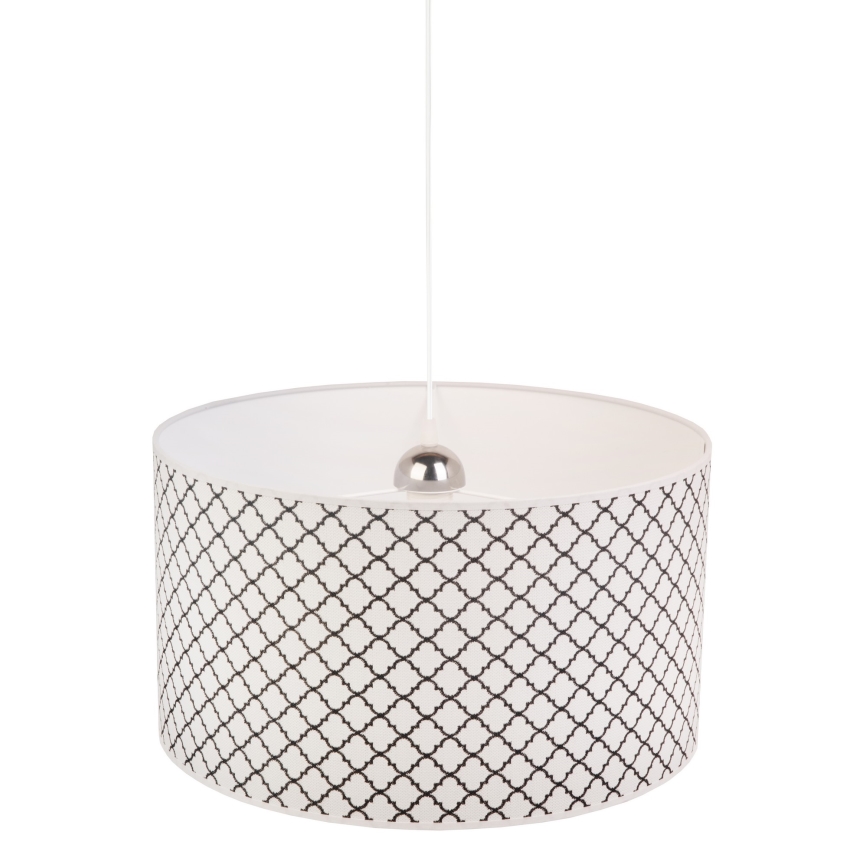 Duolla - Κρεμαστό φωτιστικό οροφής MAROKO 1xE27/40W/230V διάμετρος 45 cm λευκό/μαύρο