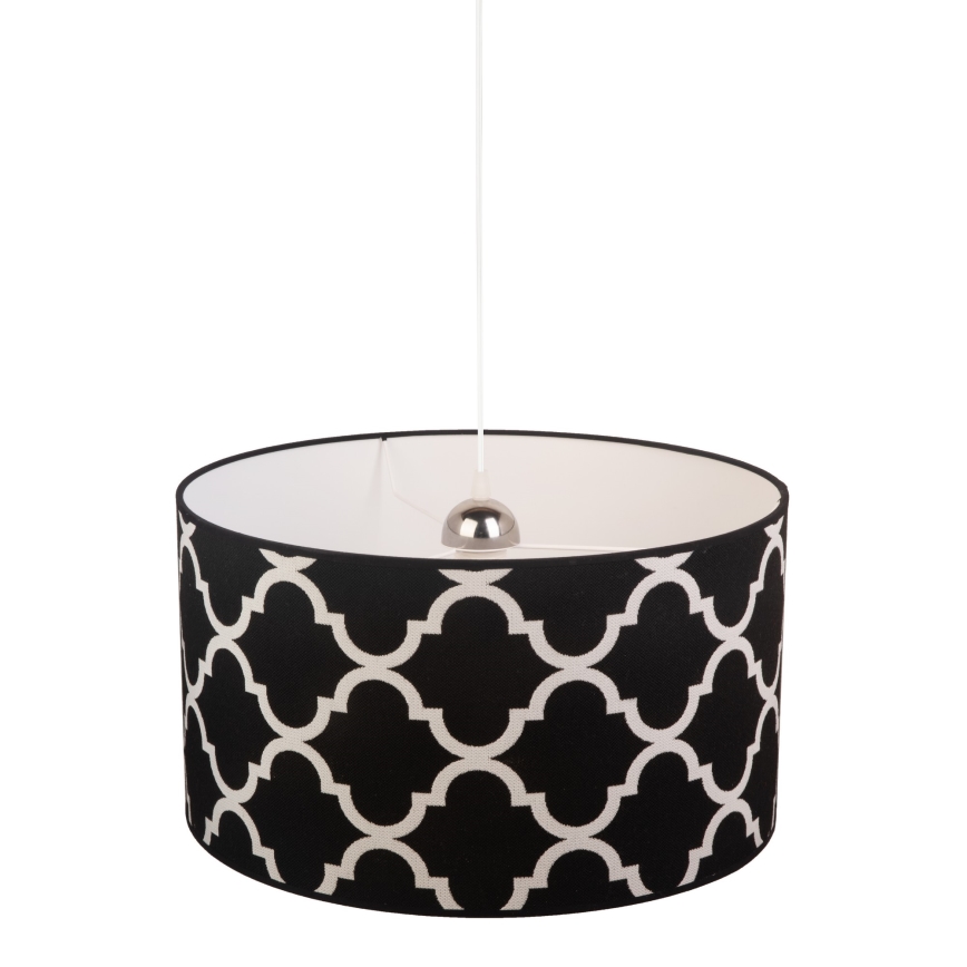 Duolla - Κρεμαστό φωτιστικό οροφής MAROKO 1xE27/40W/230V διάμετρος 45 cm μαύρο/λευκό