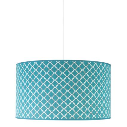 Duolla - Κρεμαστό φωτιστικό οροφής MAROKO 1xE27/40W/230V διάμετρος 45 cm τιρκουάζ/λευκό