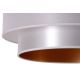 Duolla - Κρεμαστό φωτιστικό οροφής NANTES 1xE27/15W/230V διάμετρος 45 cm ασημί/χάλκινο
