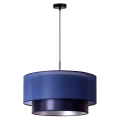 Duolla - Κρεμαστό φωτιστικό οροφής NANTES 1xE27/15W/230V διάμετρος 45 cm μπλε/ασημί
