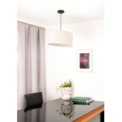 Duolla - Κρεμαστό φωτιστικό οροφής OVAL 1xE27/15W/230V γκρι