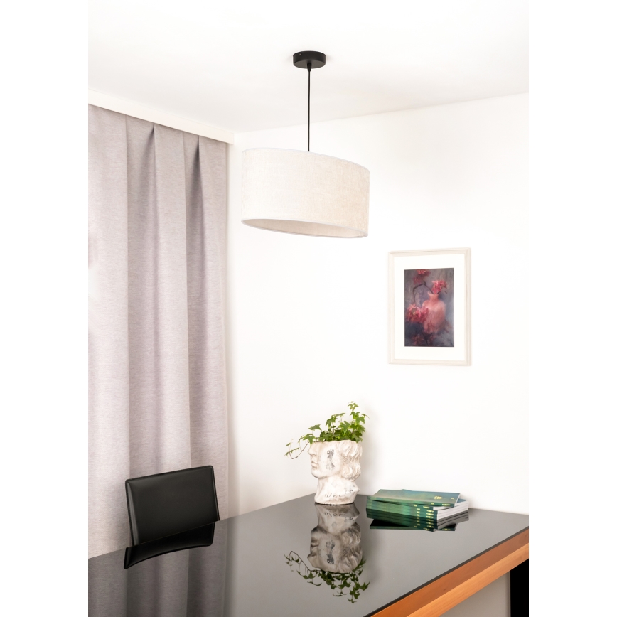 Duolla - Κρεμαστό φωτιστικό οροφής OVAL 1xE27/15W/230V γκρι