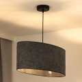 Duolla - Κρεμαστό φωτιστικό οροφής OVAL 1xE27/15W/230V γκρι