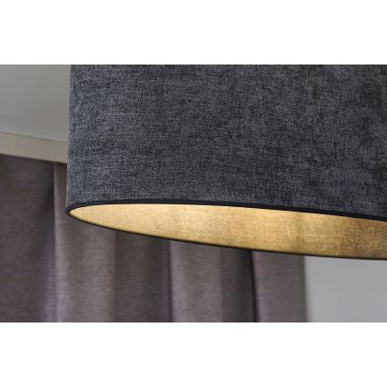 Duolla - Κρεμαστό φωτιστικό οροφής OVAL 1xE27/15W/230V γκρι