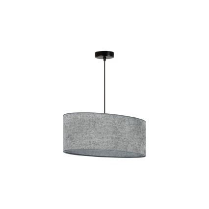 Duolla - Κρεμαστό φωτιστικό οροφής OVAL 1xE27/15W/230V γκρι