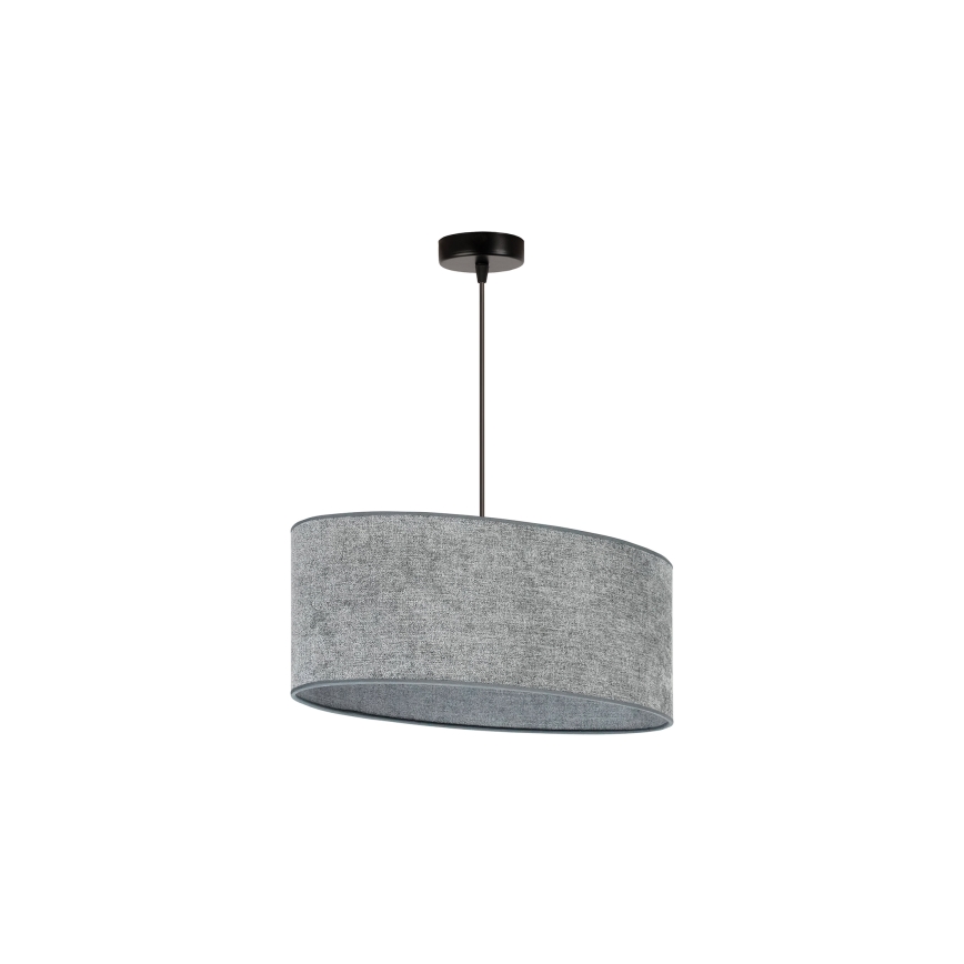 Duolla - Κρεμαστό φωτιστικό οροφής OVAL 1xE27/15W/230V γκρι