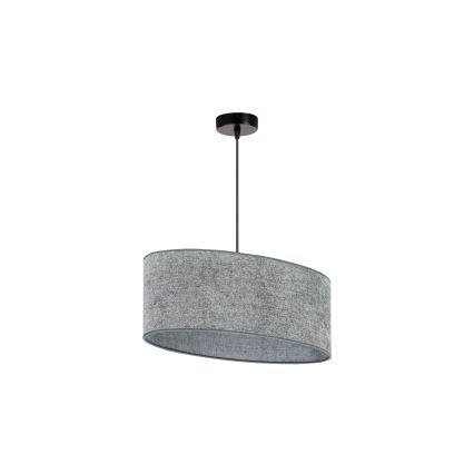 Duolla - Κρεμαστό φωτιστικό οροφής OVAL 1xE27/15W/230V γκρι