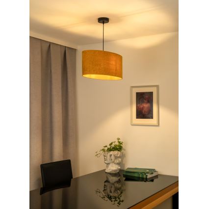 Duolla - Κρεμαστό φωτιστικό οροφής OVAL 1xE27/15W/230V καφέ