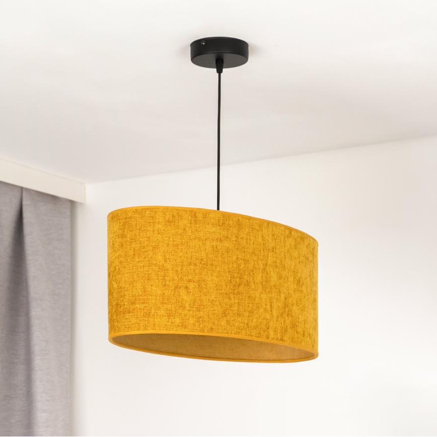 Duolla - Κρεμαστό φωτιστικό οροφής OVAL 1xE27/15W/230V καφέ