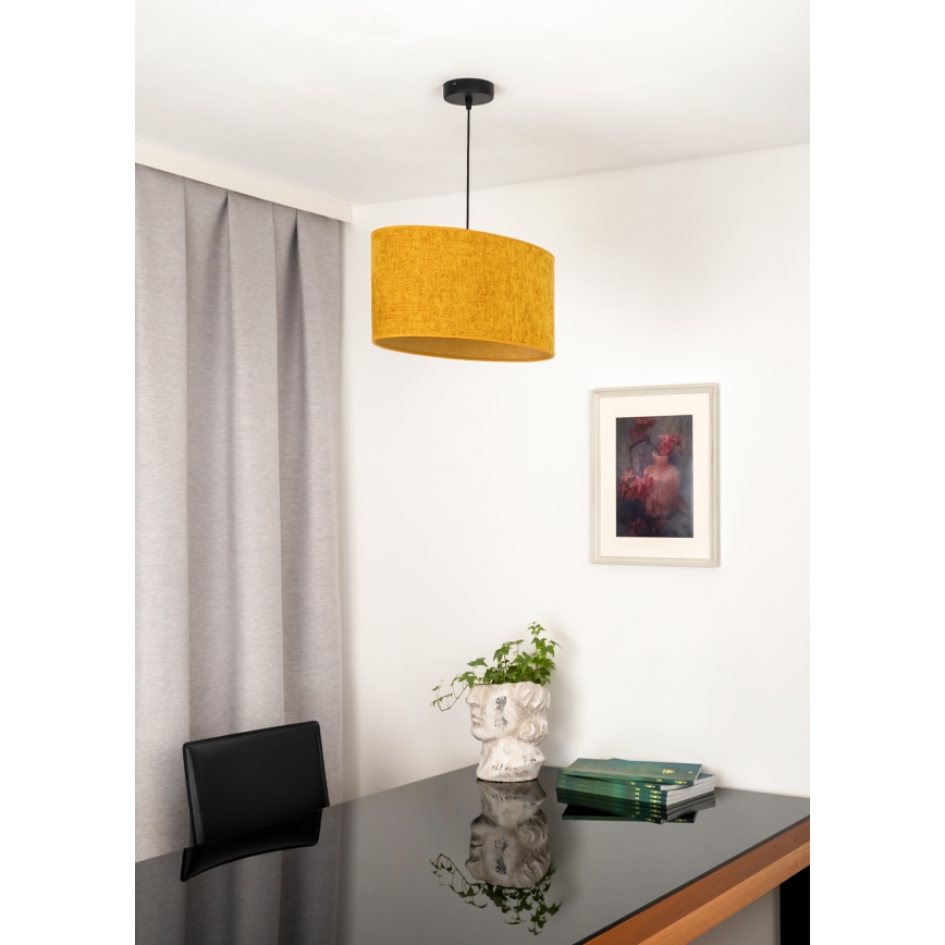 Duolla - Κρεμαστό φωτιστικό οροφής OVAL 1xE27/15W/230V καφέ