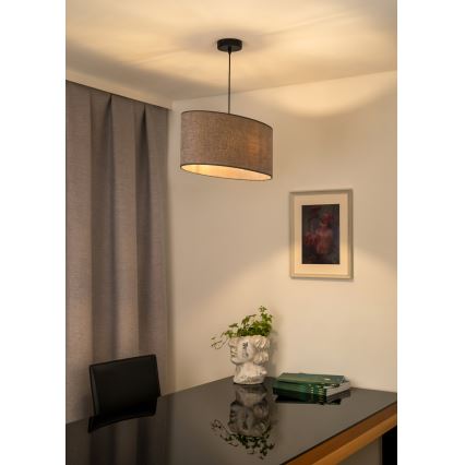 Duolla - Κρεμαστό φωτιστικό οροφής OVAL 1xE27/15W/230V καφέ