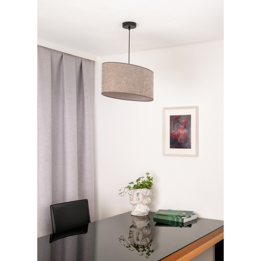 Duolla - Κρεμαστό φωτιστικό οροφής OVAL 1xE27/15W/230V καφέ
