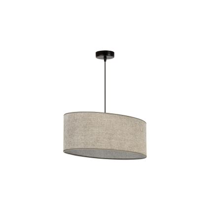 Duolla - Κρεμαστό φωτιστικό οροφής OVAL 1xE27/15W/230V καφέ