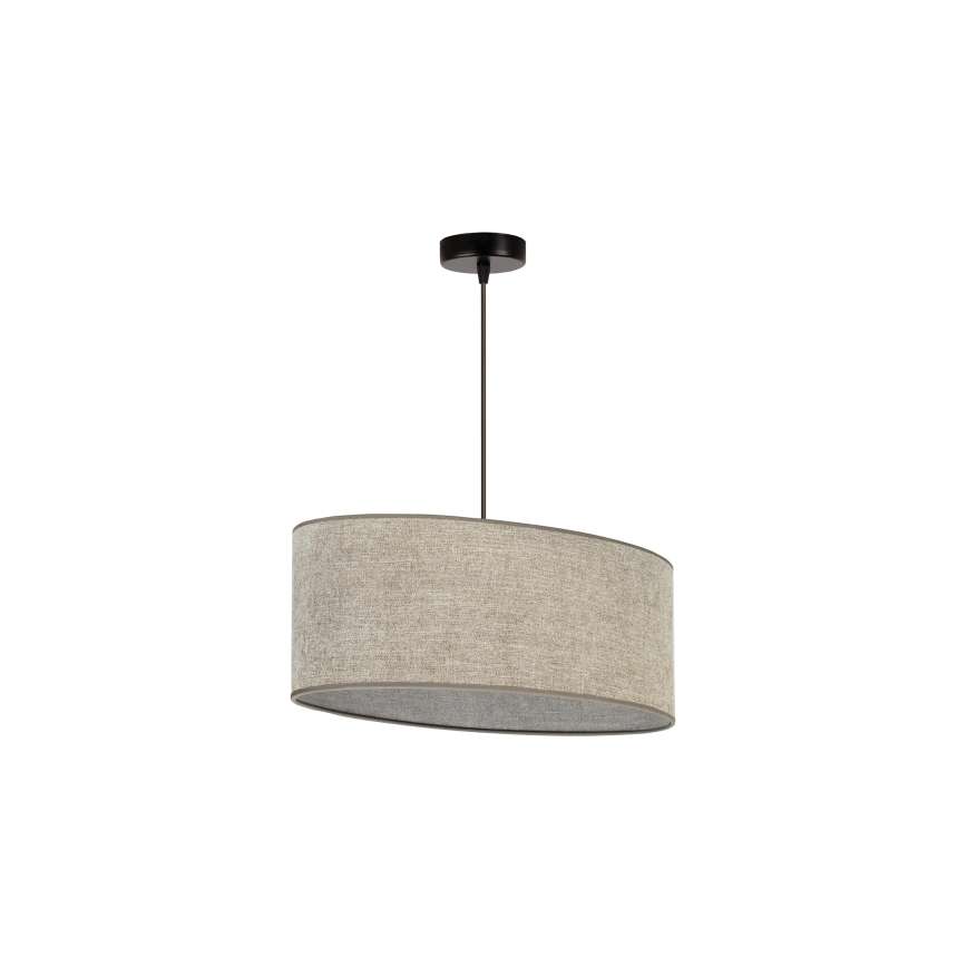 Duolla - Κρεμαστό φωτιστικό οροφής OVAL 1xE27/15W/230V καφέ