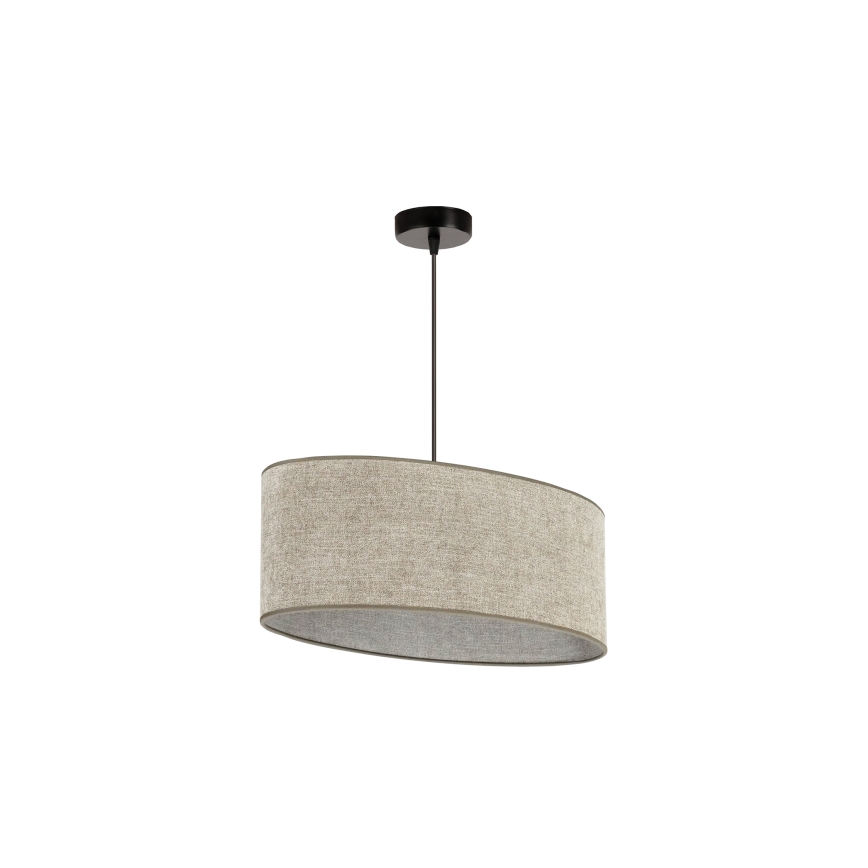 Duolla - Κρεμαστό φωτιστικό οροφής OVAL 1xE27/15W/230V καφέ