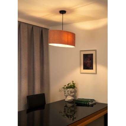 Duolla - Κρεμαστό φωτιστικό οροφής OVAL 1xE27/15W/230V ροζ