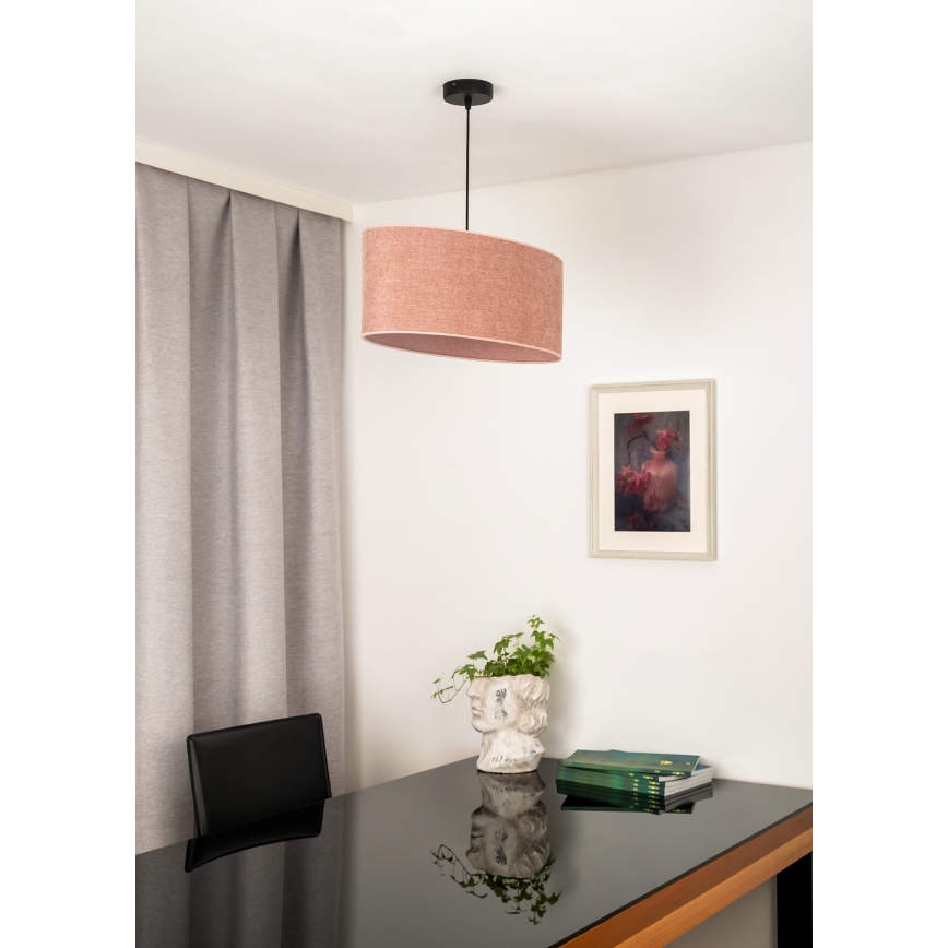 Duolla - Κρεμαστό φωτιστικό οροφής OVAL 1xE27/15W/230V ροζ