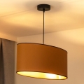 Duolla - Κρεμαστό φωτιστικό οροφής OVAL VEGAN 1xE27/15W/230V καφέ