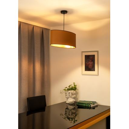 Duolla - Κρεμαστό φωτιστικό οροφής OVAL VEGAN 1xE27/15W/230V καφέ