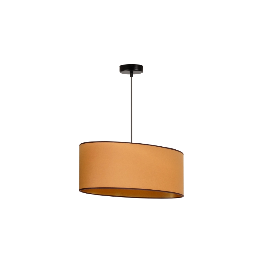 Duolla - Κρεμαστό φωτιστικό οροφής OVAL VEGAN 1xE27/15W/230V καφέ