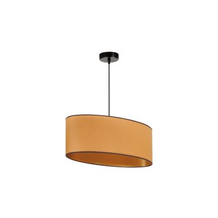 Duolla - Κρεμαστό φωτιστικό οροφής OVAL VEGAN 1xE27/15W/230V καφέ