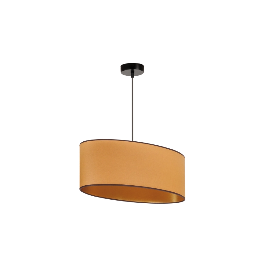 Duolla - Κρεμαστό φωτιστικό οροφής OVAL VEGAN 1xE27/15W/230V καφέ