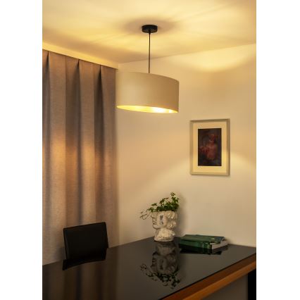 Duolla - Κρεμαστό φωτιστικό οροφής OVAL VEGAN 1xE27/15W/230V κρεμ