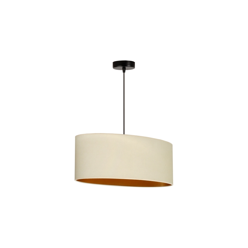 Duolla - Κρεμαστό φωτιστικό οροφής OVAL VEGAN 1xE27/15W/230V κρεμ