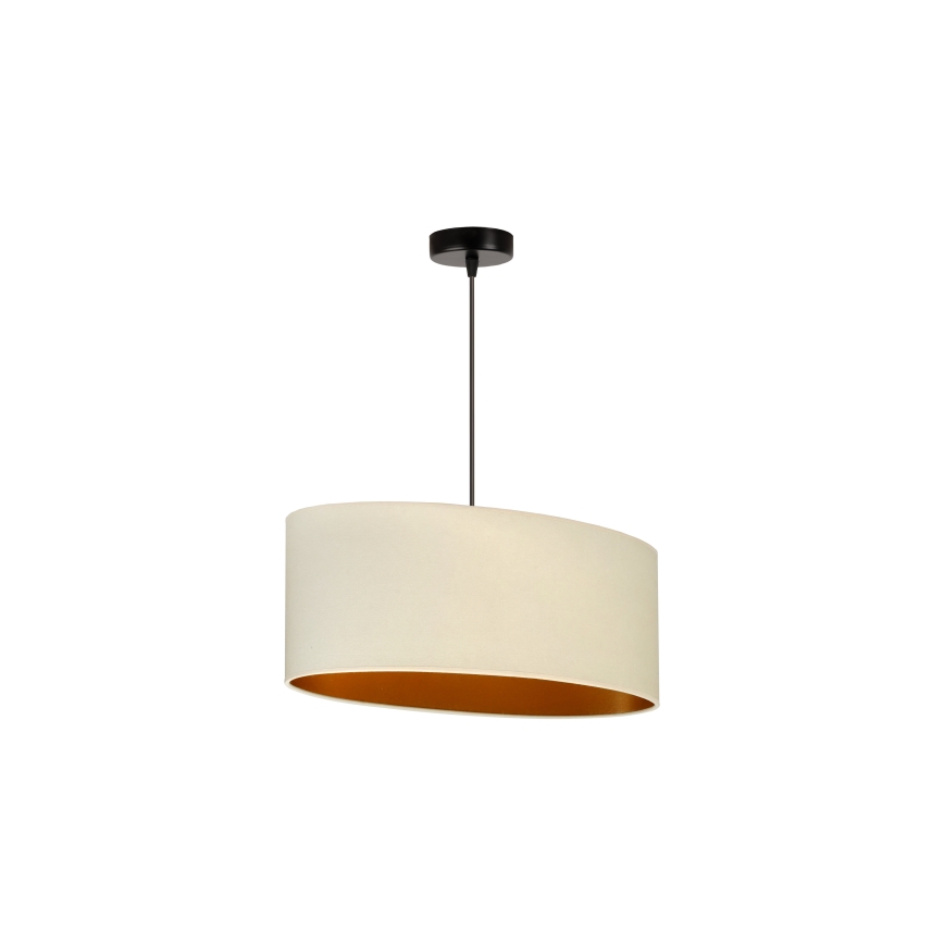 Duolla - Κρεμαστό φωτιστικό οροφής OVAL VEGAN 1xE27/15W/230V κρεμ