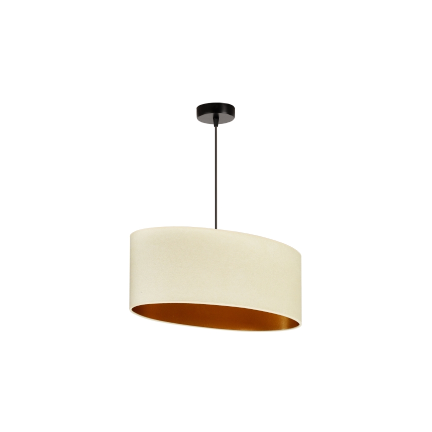 Duolla - Κρεμαστό φωτιστικό οροφής OVAL VEGAN 1xE27/15W/230V κρεμ