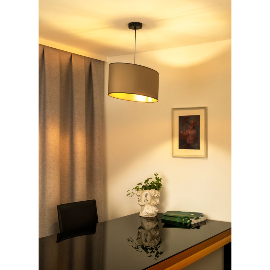 Duolla -Κρεμαστό φωτιστικό οροφής OVAL VEGAN 1xE27/15W/230V μπεζ