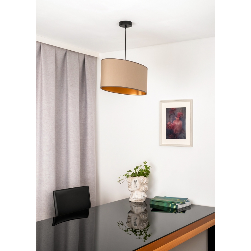 Duolla -Κρεμαστό φωτιστικό οροφής OVAL VEGAN 1xE27/15W/230V μπεζ