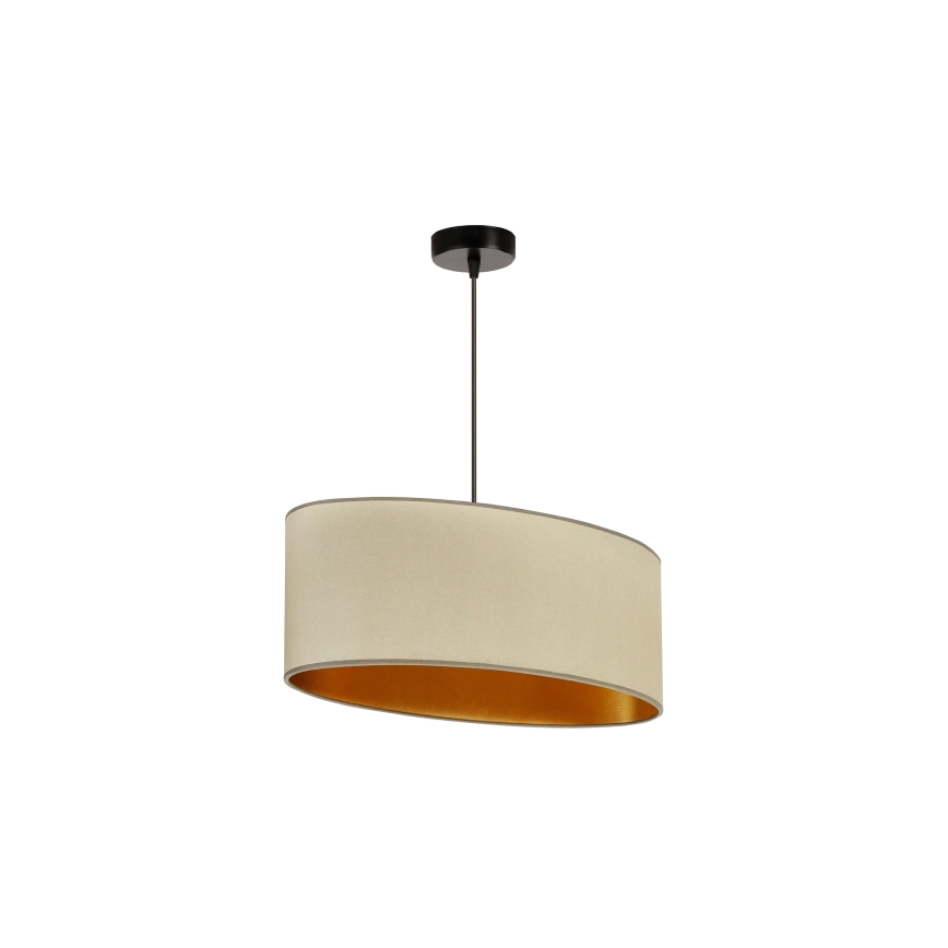 Duolla -Κρεμαστό φωτιστικό οροφής OVAL VEGAN 1xE27/15W/230V μπεζ