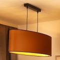 Duolla - Κρεμαστό φωτιστικό οροφής OVAL VEGAN 2xE27/15W/230V καφέ