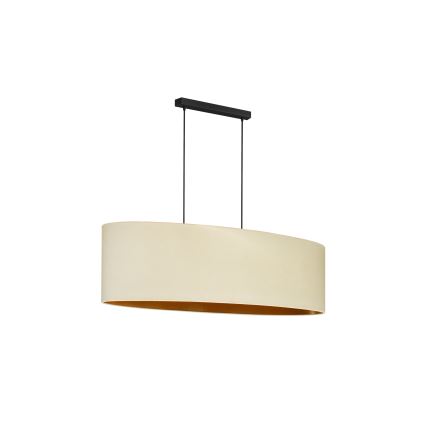 Duolla - Κρεμαστό φωτιστικό οροφής OVAL VEGAN 2xE27/15W/230V κρεμ