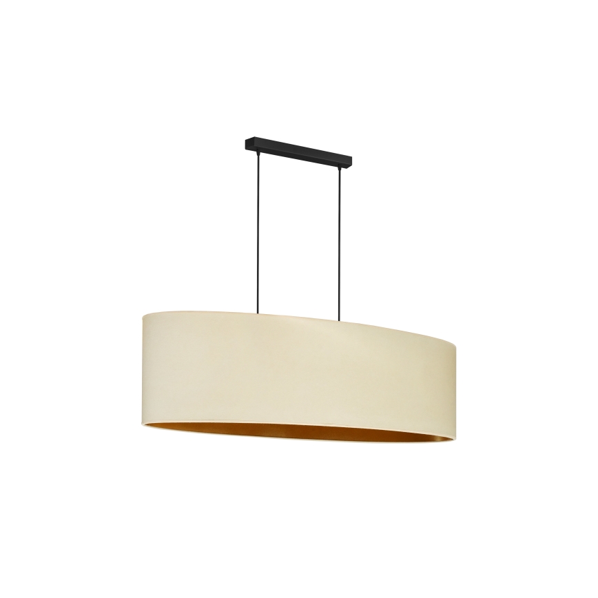 Duolla - Κρεμαστό φωτιστικό οροφής OVAL VEGAN 2xE27/15W/230V κρεμ
