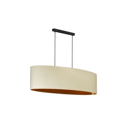 Duolla - Κρεμαστό φωτιστικό οροφής OVAL VEGAN 2xE27/15W/230V κρεμ